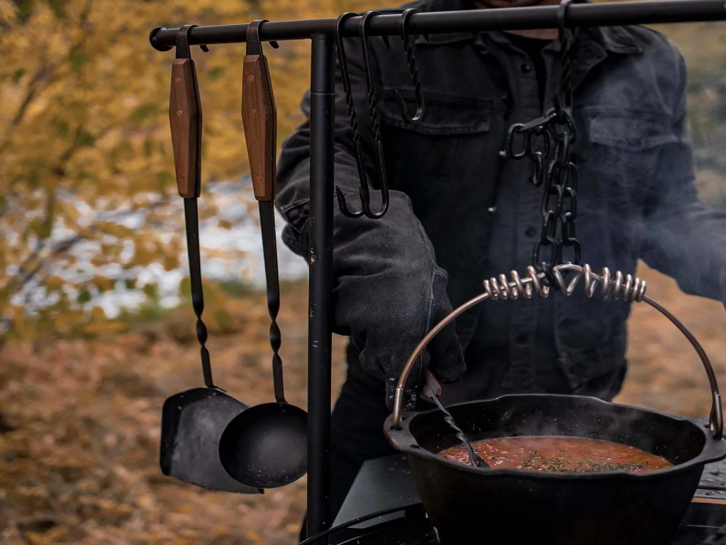 Sada háků a řetězů na gril COWBOY BAREBONES