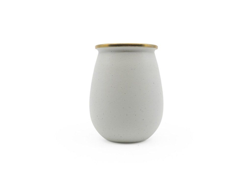 Sada smaltovaných sklenic Tumbler bílá BAREBONES | 600ml | 2ks – Jednoduchá údržba