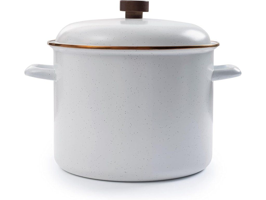 Smaltovaný Stock hrnec bílý BAREBONES | 7,5 litru – Vintage inspirovaný design