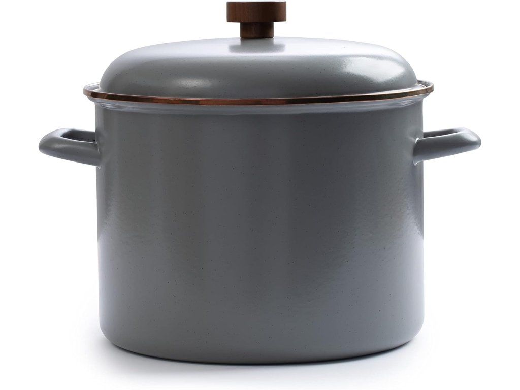 Smaltovaný Stock hrnec šedivý BAREBONES | 7,5 litru – Vintage inspirovaný design