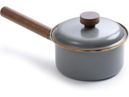 Smaltovaný hrnec s rukojetí šedivý BAREBONES